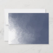 Förmliche klassische Navy Blauer Rauch Dankeskarte (Rückseite)