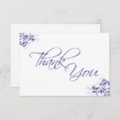 Förmliche Lila Flora-Wohnung Dankeschön Karte (Vorne/Hinten)