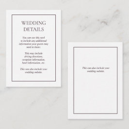 Förmliche Lila Hochzeitskarte Begleitkarte