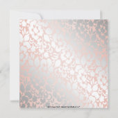 Förmliche Metallpfirsich Floral Baby Dusche Einladung (Rückseite)