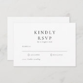 Förmliche Minimalhochzeit RSVP Karte (Vorne/Hinten)