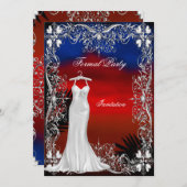 Förmliche Party Einladung 2 (Vorne/Hinten)