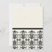 FÖRMLICHE SCHWARZ-WEISSE DAMASK GRAND ÖFFNUNGSZERE EINLADUNG (Rückseite)