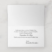 Förmliche Schwarz-weiße Liebe Hochzeit Platzkarte (Innenseite Aufgefaltet)