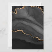 Förmliche Schwarze Krawatte Hochzeitseinladungen - Einladung (Rückseite)