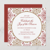 Förmliche Weihnachtsfeier-Party Einladung (Vorne/Hinten)