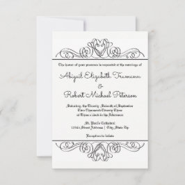 Förmlicher Blühtest - Einladung zur Hochzeit 3x5