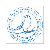 Förmlicher Familienname und Rücksendeadresse-Bird Permastempel (Design)
