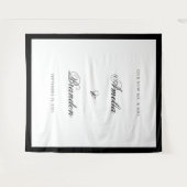 Förmlicher Hintergrund für klassische Schwarz-Weiß Wandteppich (Vorderseite (Horizontal))