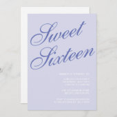 Förmliches Blaues Süß 16 Einladungen (Vorne/Hinten)