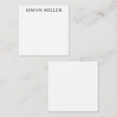 Formliches Elegantes Berufliches Klassisches Einfa Mitteilungskarte (Vorne/Hinten)