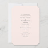 Förmliches & elegantes Blush Ticket Einladung zur (Vorderseite)