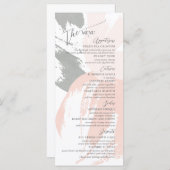 Förmliches, elegantes Menü für Hochzeiten-Probe Menükarte (Vorne/Hinten)