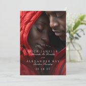 Förmliches Foto für die klassische Tonspur - grüne Save The Date (Stehend Vorderseite)