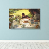 Förmliches Frühstück im Garten Leinwanddruck (Insitu (Holzboden))