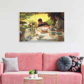 Förmliches Frühstück im Garten Leinwanddruck (Insitu (Wohnzimmer))