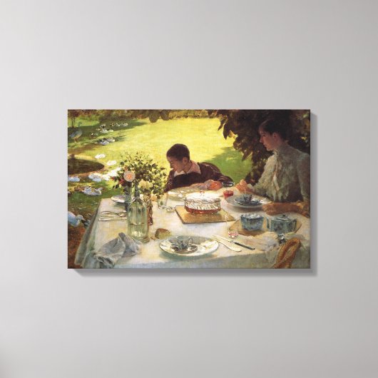 Förmliches Frühstück im Garten Leinwanddruck (Vorderseite)
