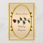 Förmliches klassisches Hochzeitsprogramm Programm (Rückseite)