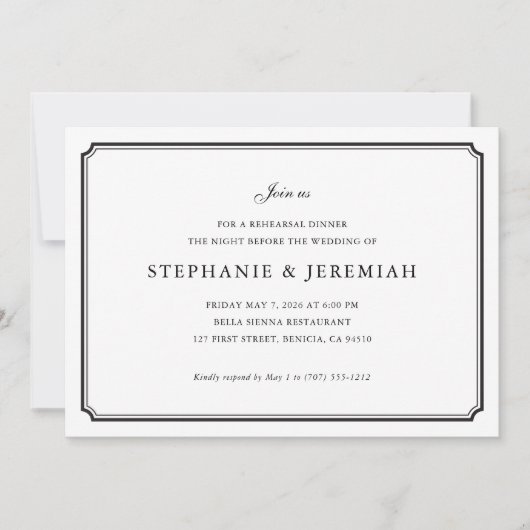 Förmliches Probe Einladung (Vorderseite)