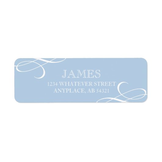 Förmliches Pulver Blue Aqua Rücksendeadresse (Vorne)