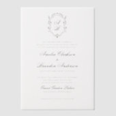 Förmliches Schwarz-Weiß-Wappen Pergament Einladungen (Vorderseite)