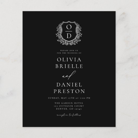 Förmliches Wappen-Monogramm Flyer (Vorne)