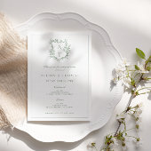 Förmliches Wappen Sage Green Probe Dinner Einladung