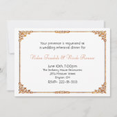 Förmliches Weißes Hochzeitessen Probe Einladung (Vorderseite)