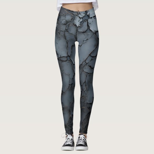Formmetall 3D, gekratzt Leggings (Vorderseite)