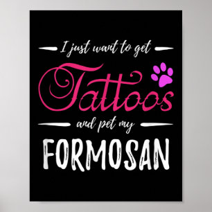 Formosan Dog Lover Tattoo Funny Dog Mama Geschenk Poster