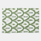 Formschnitt-Baum-Gitter Monogramm Geschirrtuch (Horizontal)