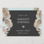 Formschönes Silber Servierplatter Einladung (Vorne/Hinten)