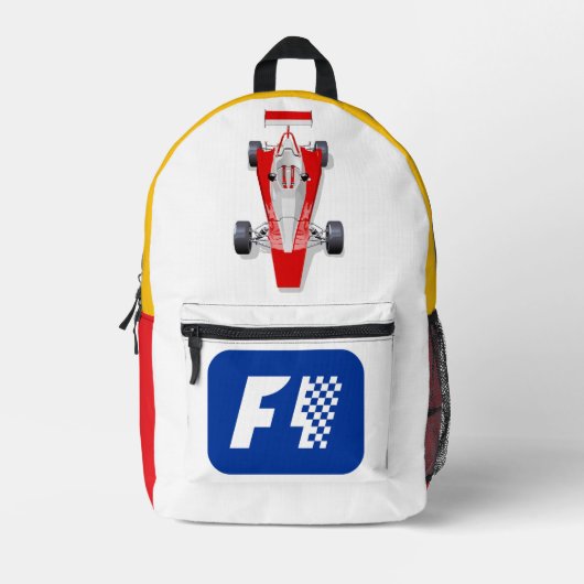 Formula 1 race car bedruckter rucksack (Vorderseite)