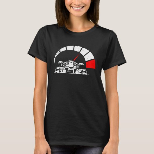 Formula Car Speedometer Formula Racing Speed Car T-Shirt (Vorderseite)