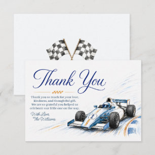 Formula Eins Baby Shower Dankeskarten  Dankeskarte