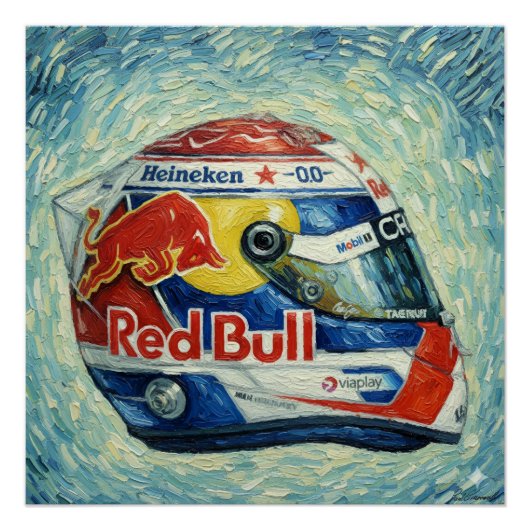 Formula Eins Max Helm Poster (Vorderseite)