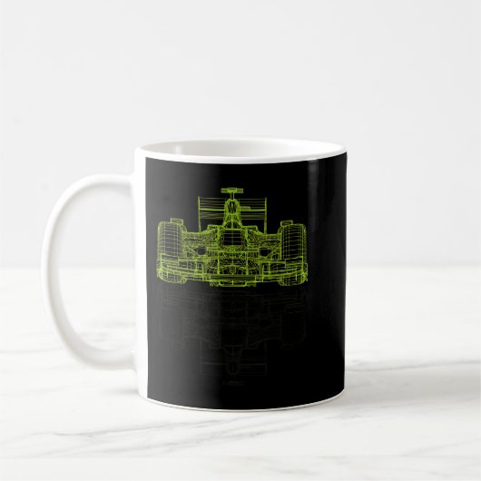 Formula Racing Car Blueprint Mechanical Engineer R Kaffeetasse (Links)