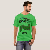 Formula Singapore 2023 Racing Circuit Car Map frie T-Shirt (Vorne ganz)