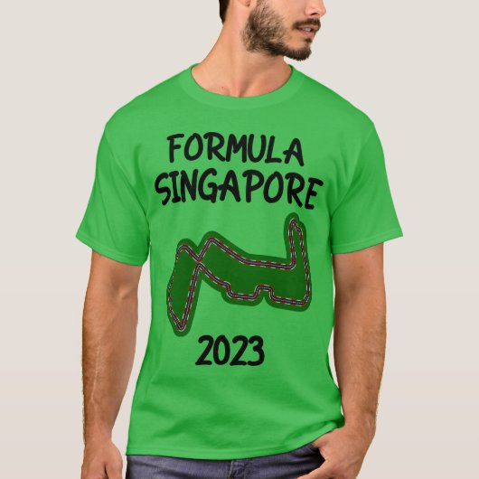 Formula Singapore 2023 Racing Circuit Car Map frie T-Shirt (Vorderseite)