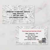 Formular 1040 zur Rechnungslegung Visitenkarte (Vorne/Hinten)