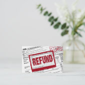 Formular 1040 zur Rechnungslegung Visitenkarte (Stehend Vorderseite)