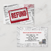 Formular 1040 zur Rechnungslegung Visitenkarte (Vorne/Hinten)