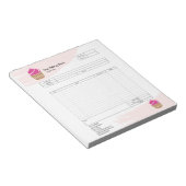 Formular für Bestellungen von Backwaren mit Kondit Notizblock (angewinkelt)