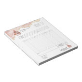 Formular für Bestellungen von Backwaren mit Kondit Notizblock (angewinkelt)