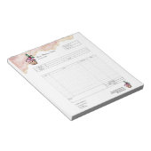 Formular für Bestellungen von Backwaren mit Kondit Notizblock (angewinkelt)