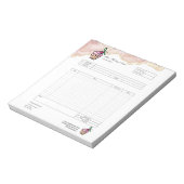 Formular für Bestellungen von Backwaren mit Kondit Notizblock (Rotiert)