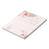 Formular für Bestellungen von Backwaren mit Kondit Notizblock (Rotiert)