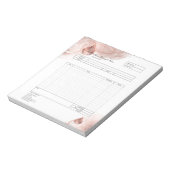 Formular für Bestellungen von Backwaren mit Kondit Notizblock (Rotiert)