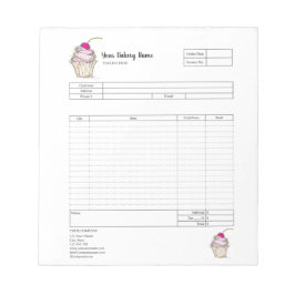 Formular für Bestellungen von Backwaren mit Kondit Notizblock