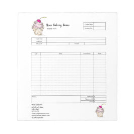 Formular für Bestellungen von Backwaren mit Kondit Notizblock